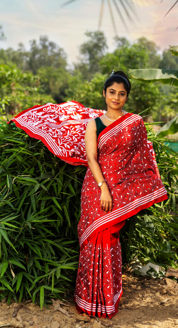 Blended Silk Kantha Saree
