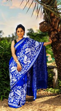 Blended Silk Kantha Saree