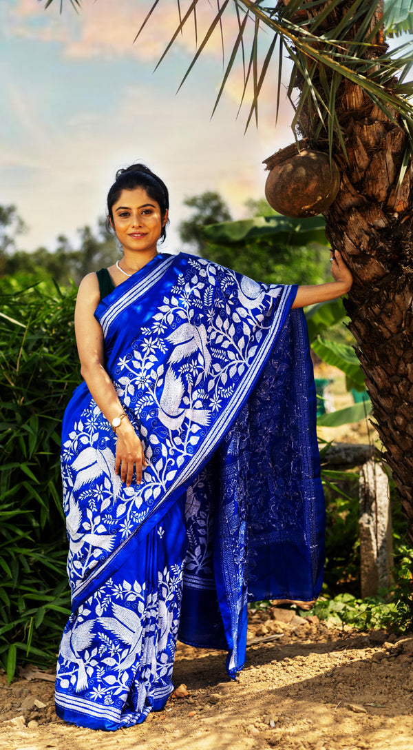 Blended Silk Kantha Saree