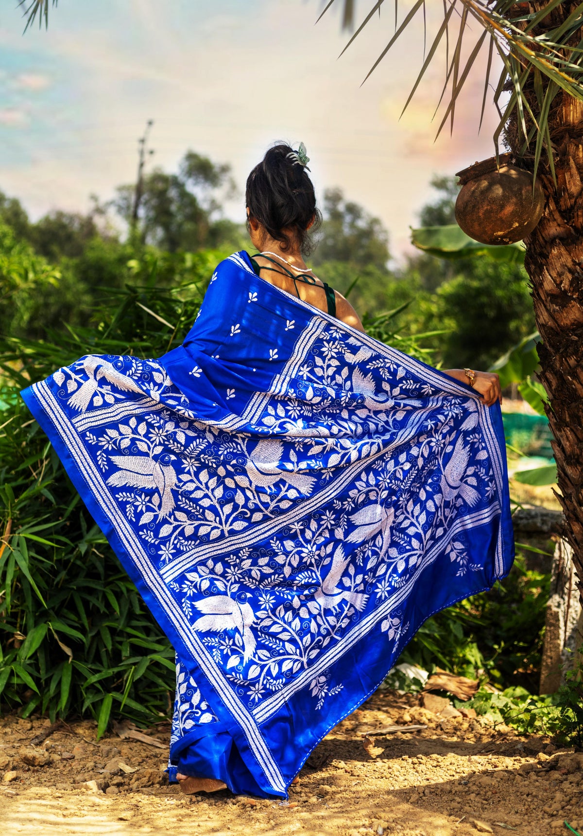 Blended Silk Kantha Saree