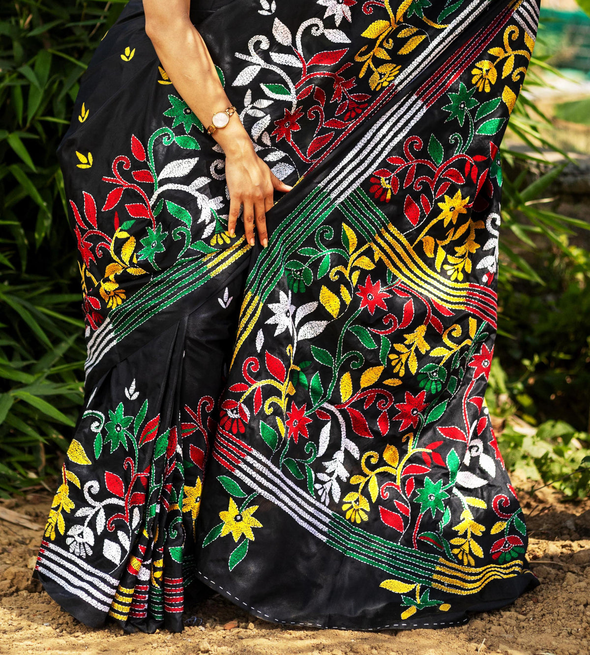 Blended Silk Kantha Saree