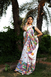 Blended Silk Kantha Saree