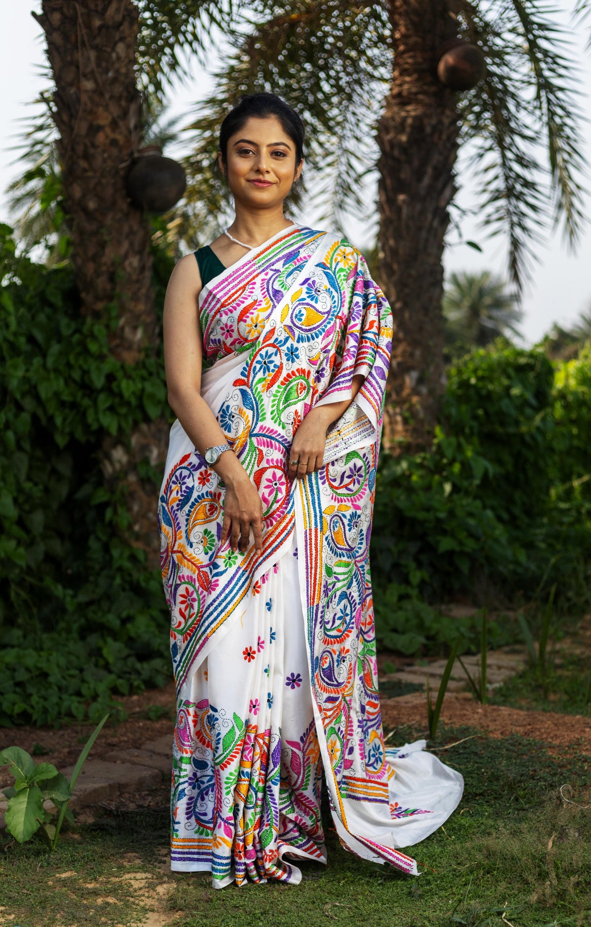 Blended Silk Kantha Saree