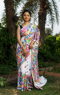 Blended Silk Kantha Saree