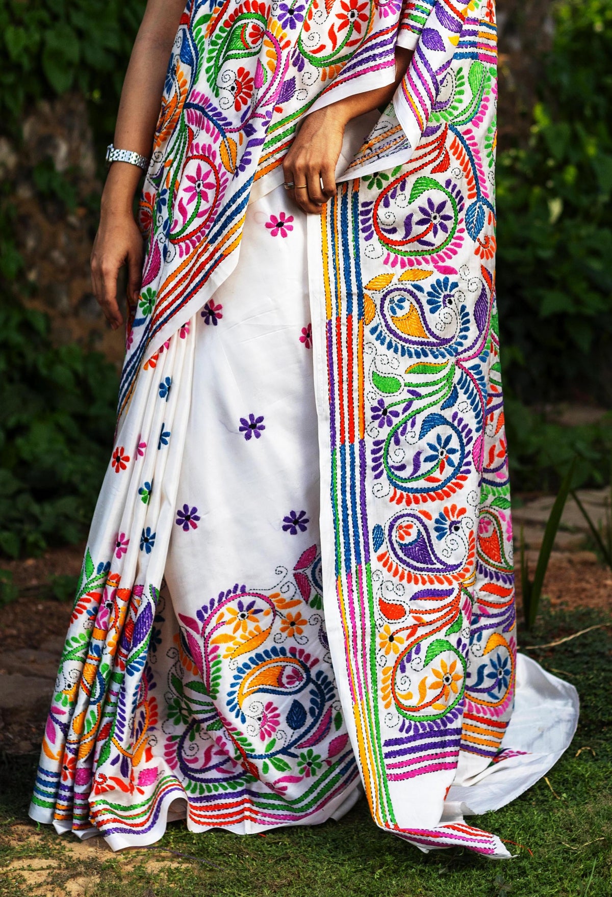 Blended Silk Kantha Saree