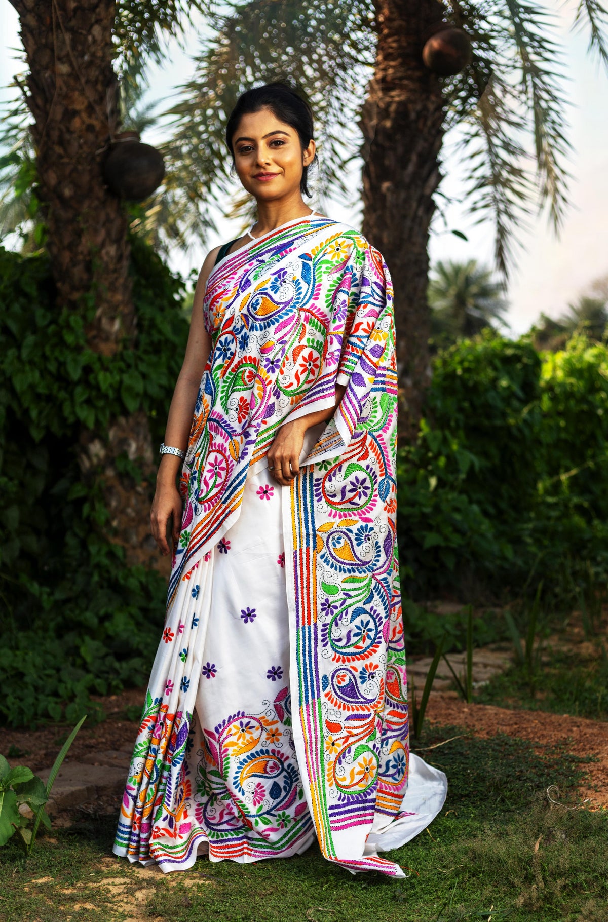 Blended Silk Kantha Saree