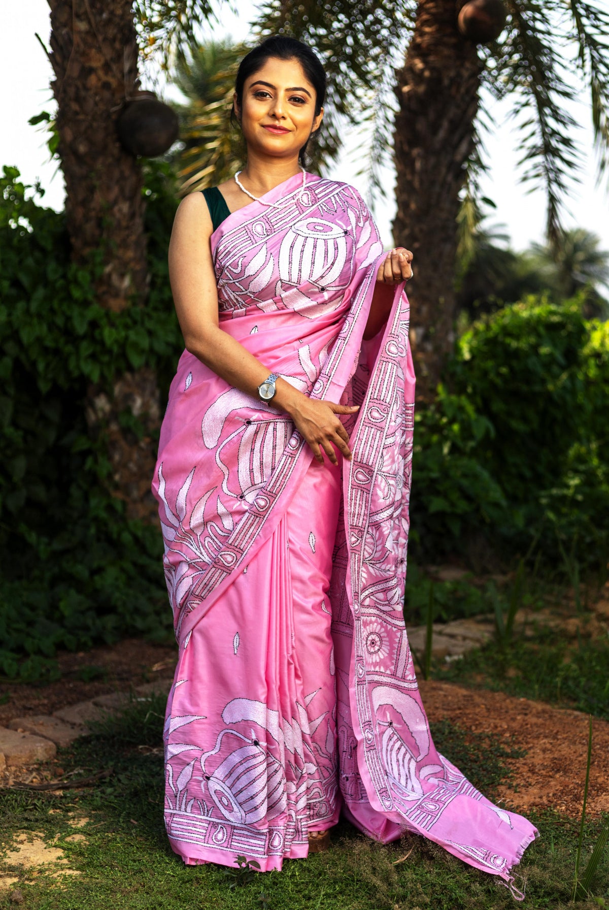 Blended Silk Kantha Saree
