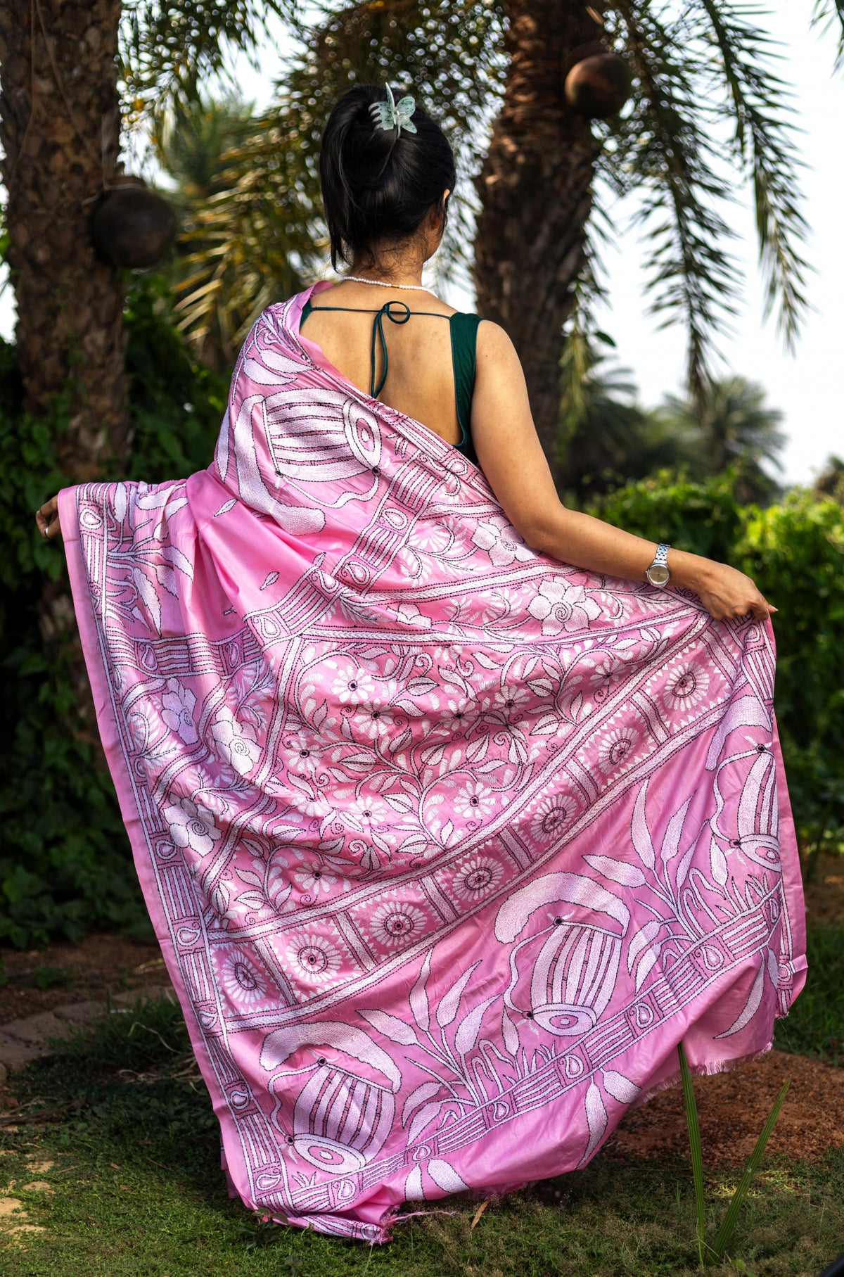 Blended Silk Kantha Saree