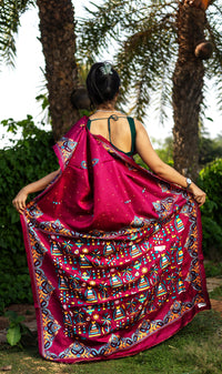 Silk Ari Kantha Saree