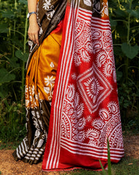 Pure Silk Kantha Saree
