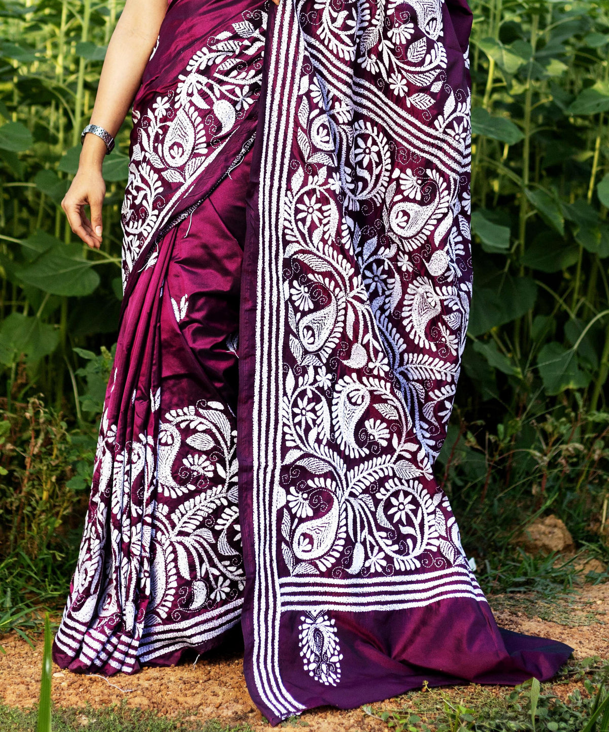 Blended Silk Kantha Saree
