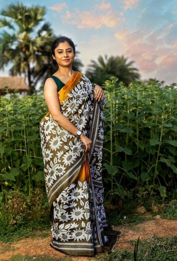 Pure Silk Kantha Saree