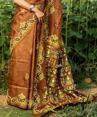 Kashmiri Work Silk Kantha Saree