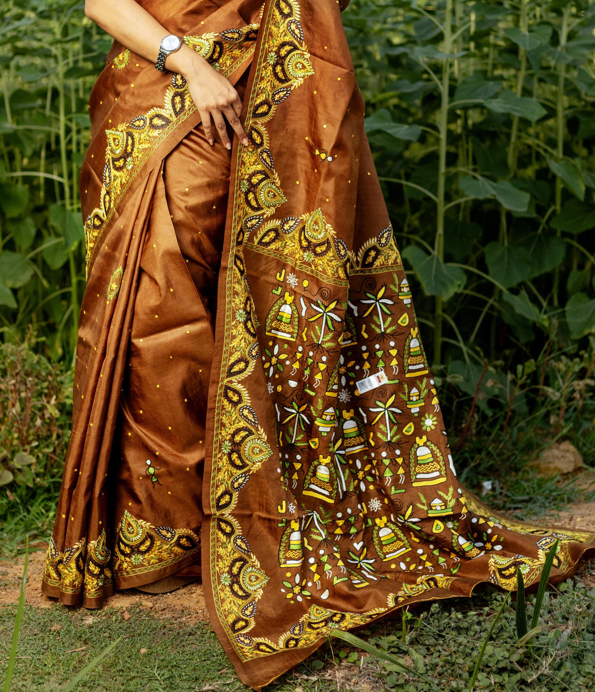 Kashmiri Work Silk Kantha Saree