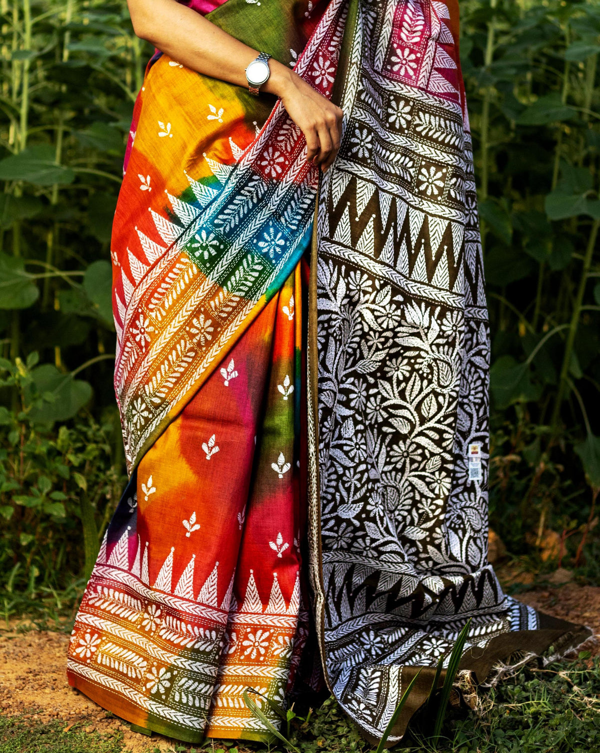 Pure Silk Kantha Saree