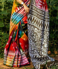 Pure Silk Kantha Saree