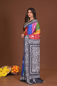 NAVRANGDURGA  GACHI SILK KANTHA SAREE