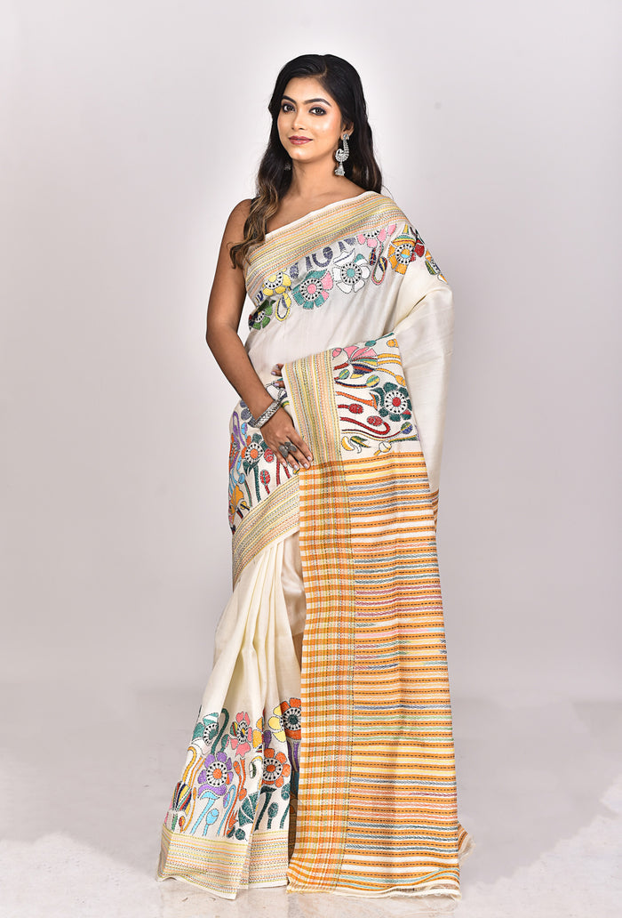JALCHURI SILK KANTHA SAREE