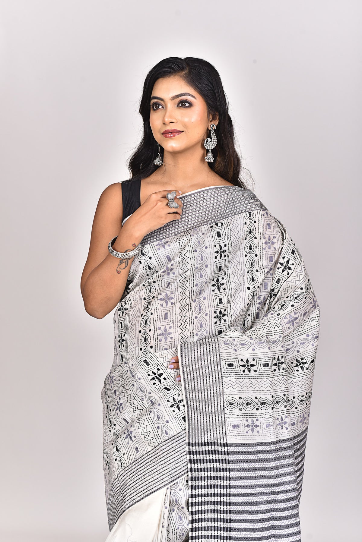 JALCHURI SILK KANTHA SAREE