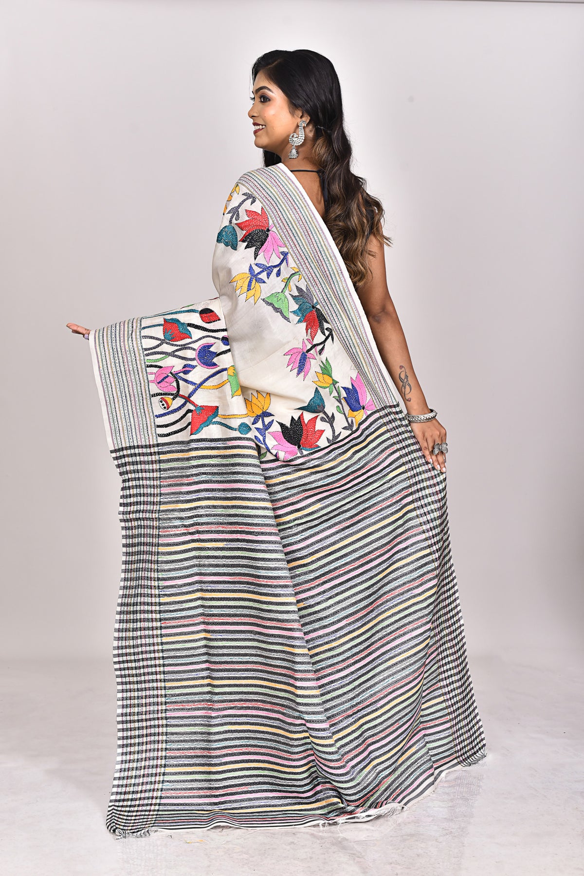 JALCHURI SILK KANTHA SAREE