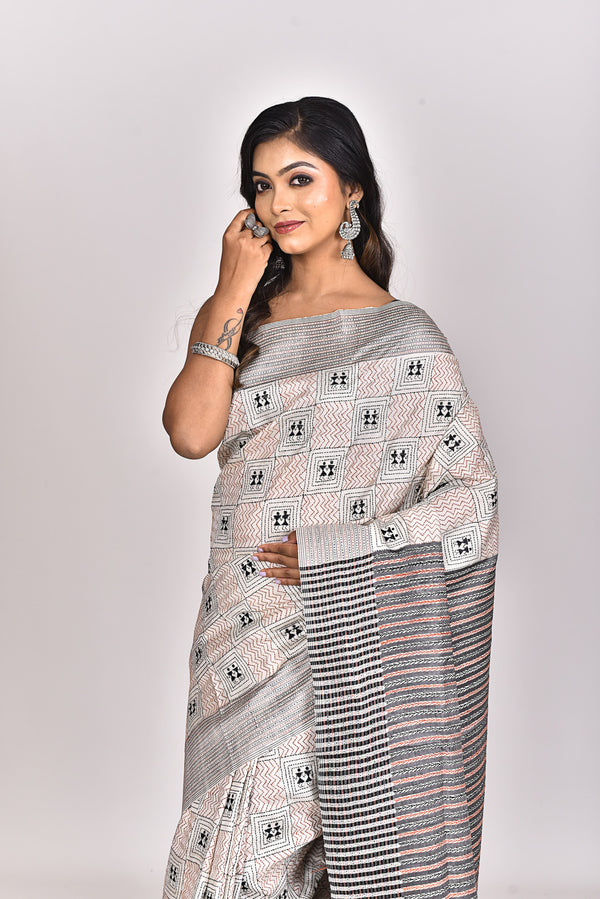JALCHURI SILK KANTHA SAREE