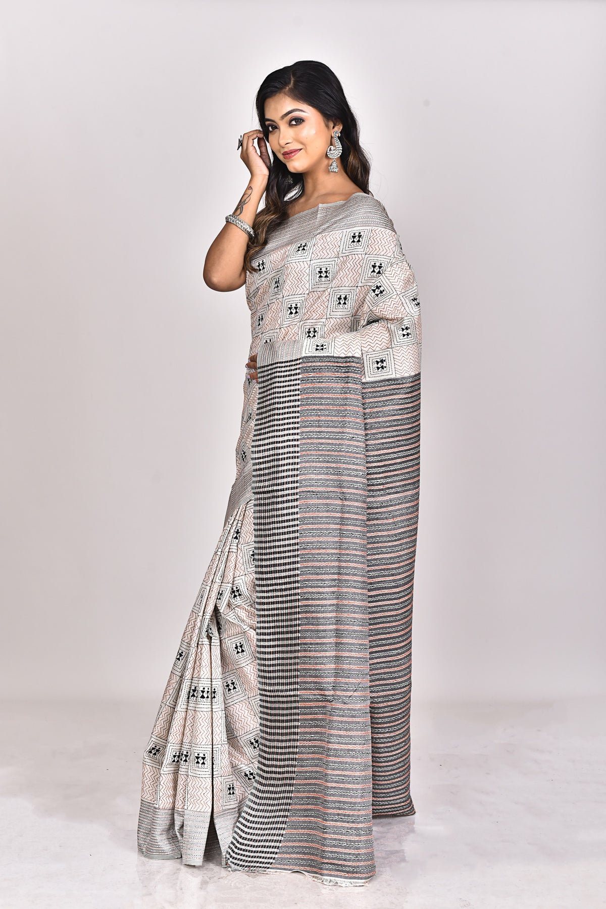 JALCHURI SILK KANTHA SAREE
