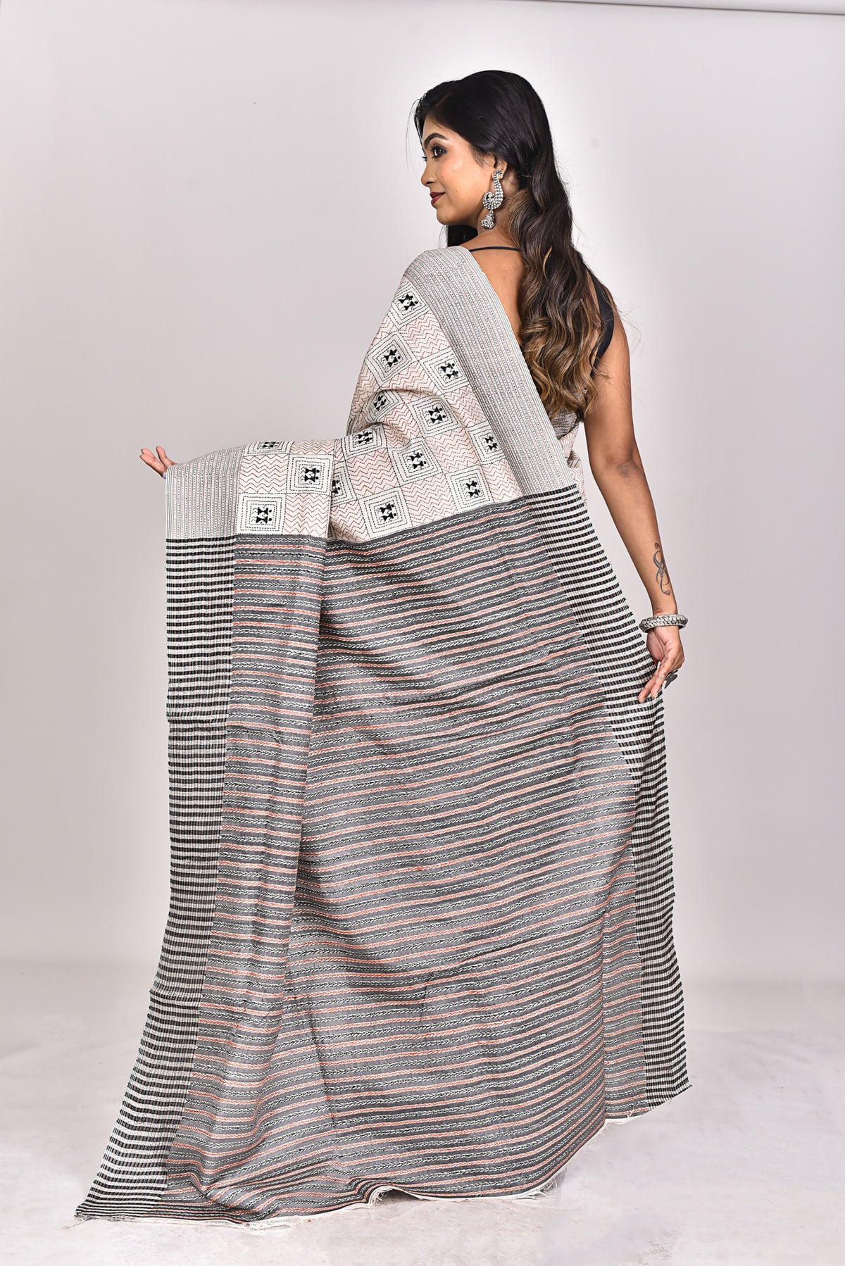 JALCHURI SILK KANTHA SAREE