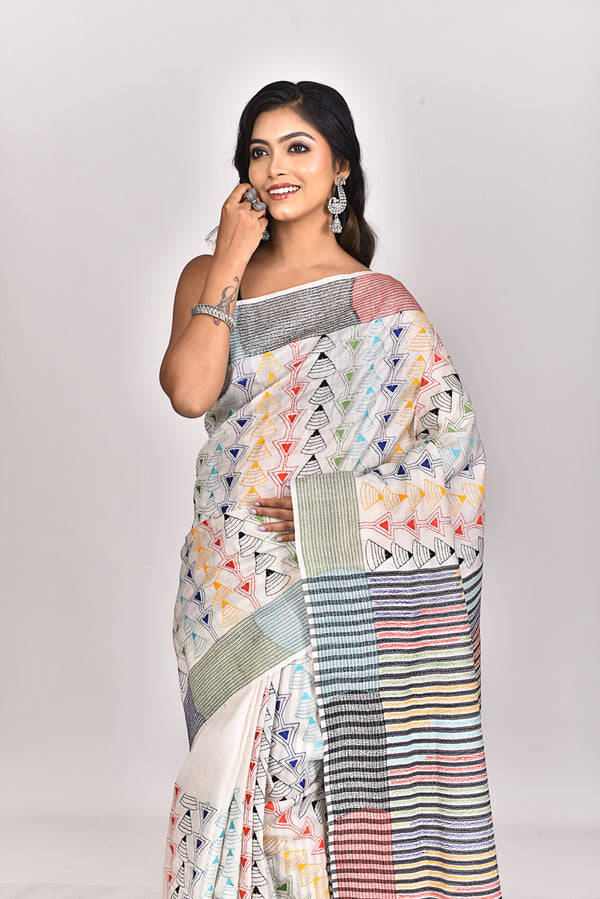 JALCHURI SILK KANTHA SAREE