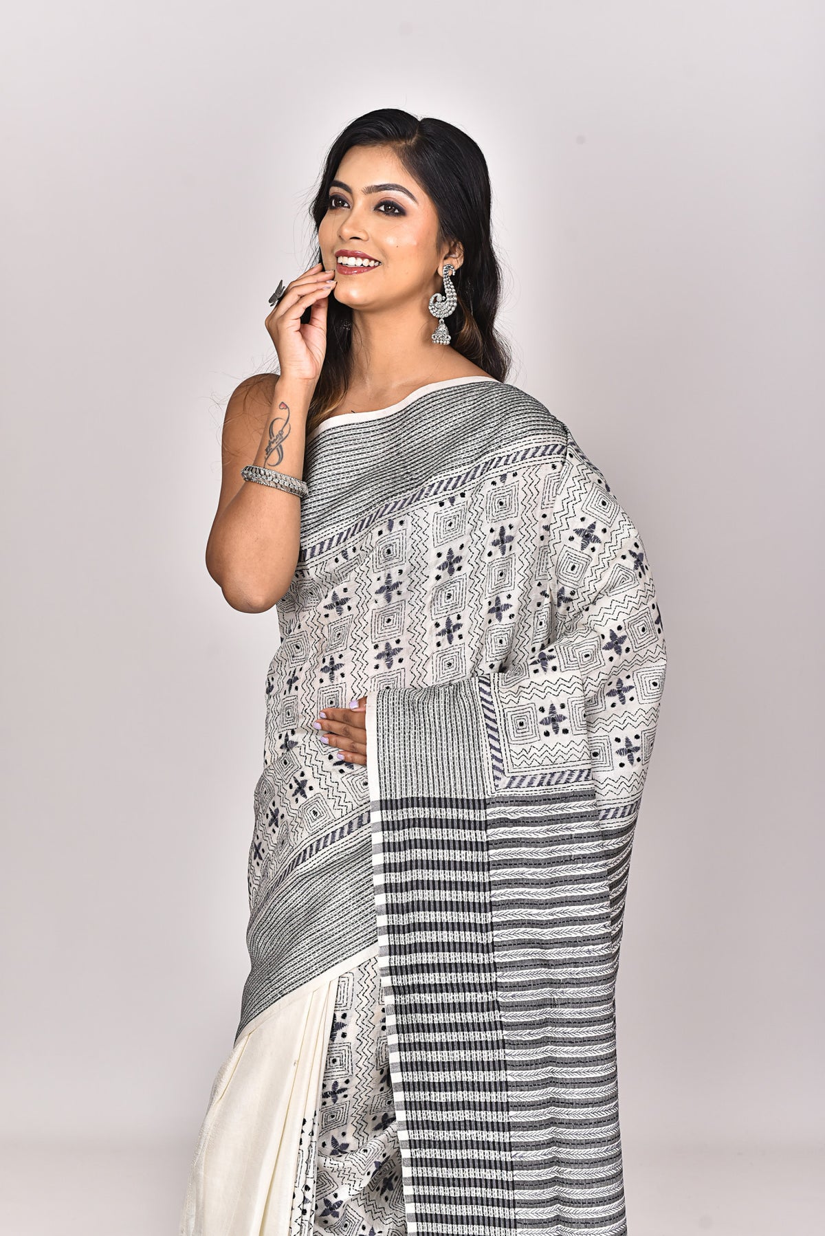 JALCHURI SILK KANTHA SAREE