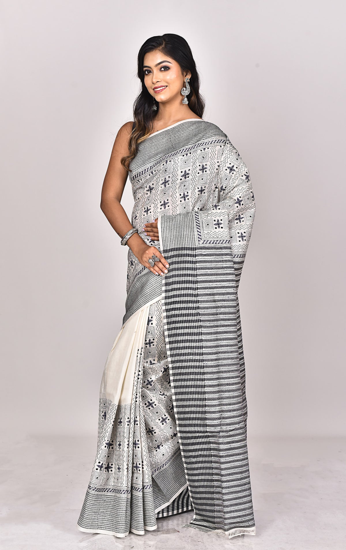 JALCHURI SILK KANTHA SAREE