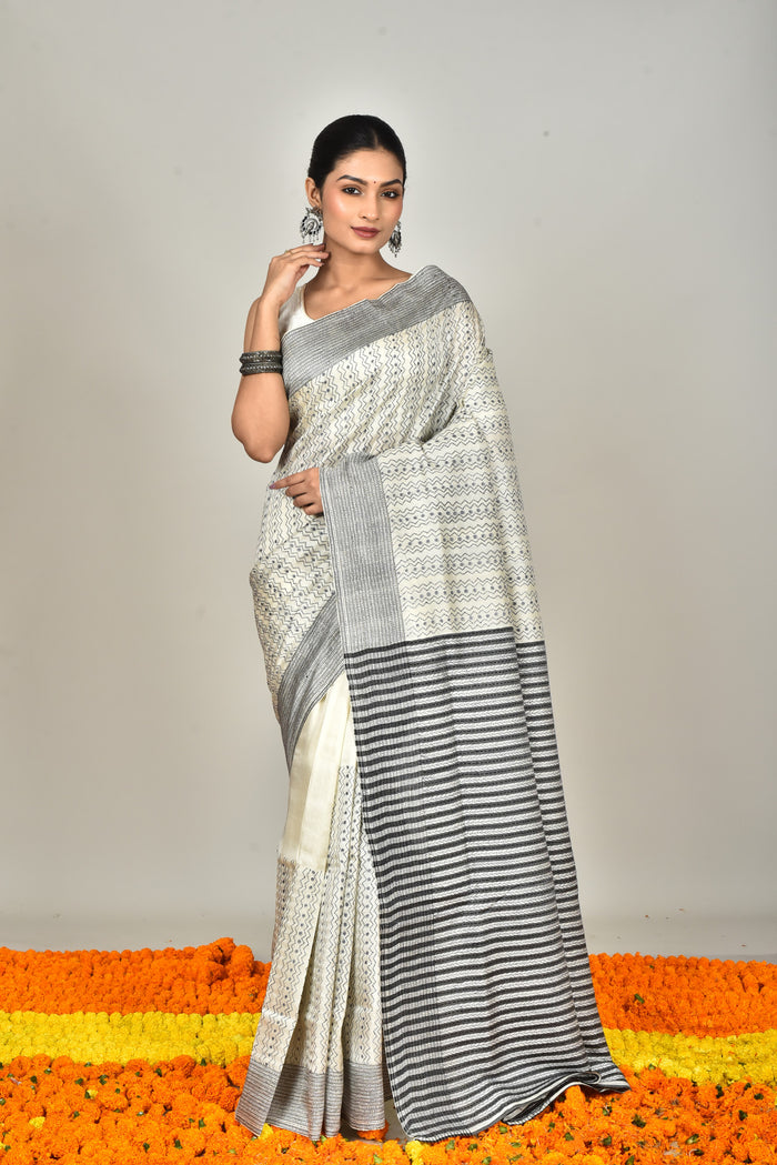 JALCHURI SILK KANTHA SAREE