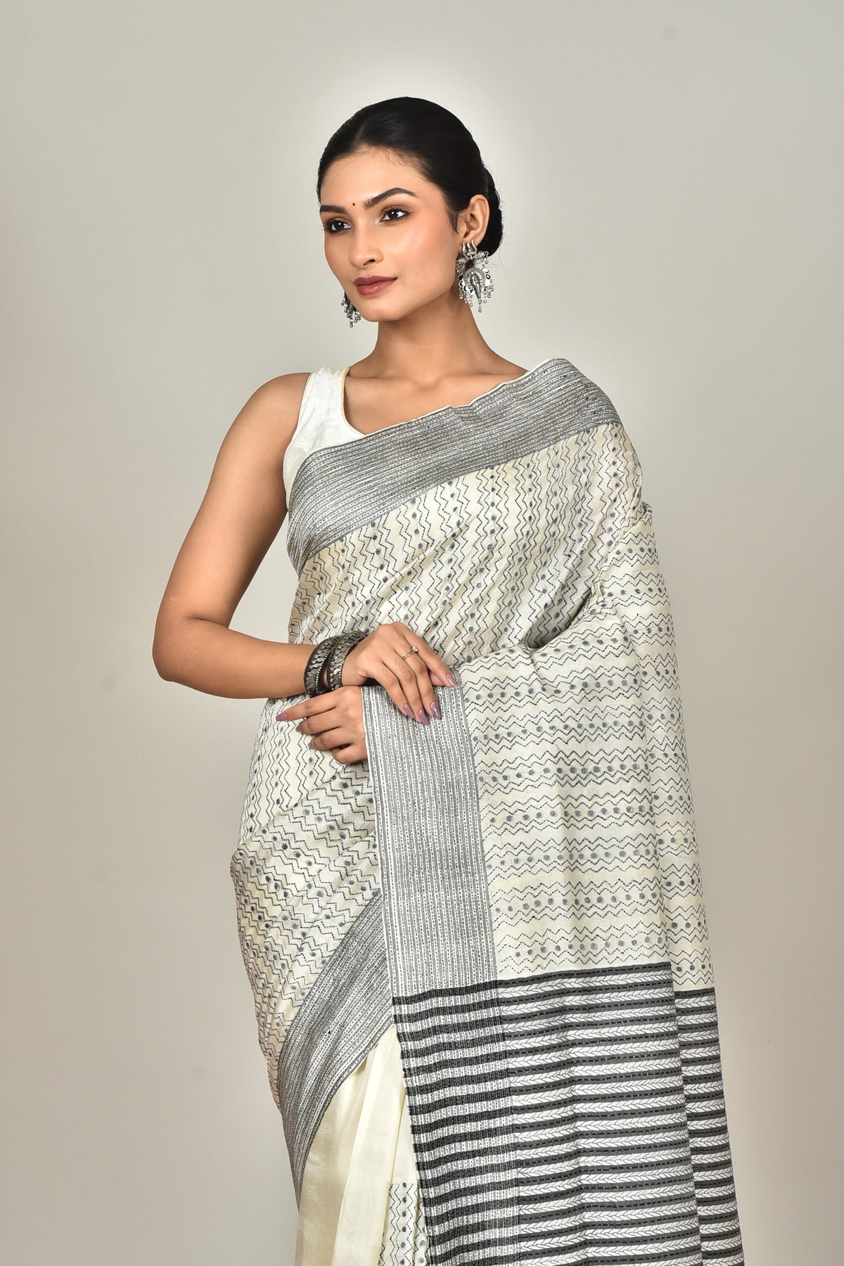JALCHURI SILK KANTHA SAREE