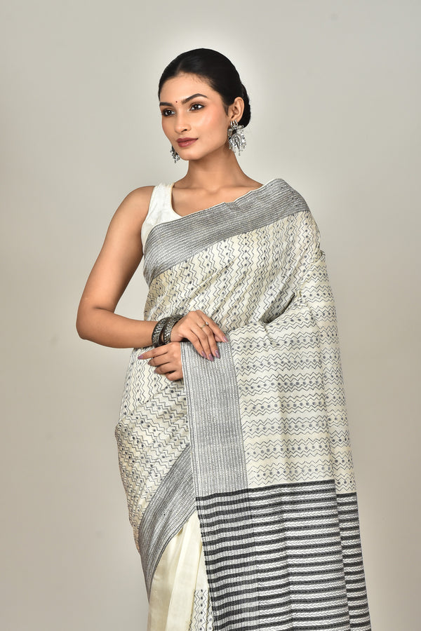 JALCHURI SILK KANTHA SAREE