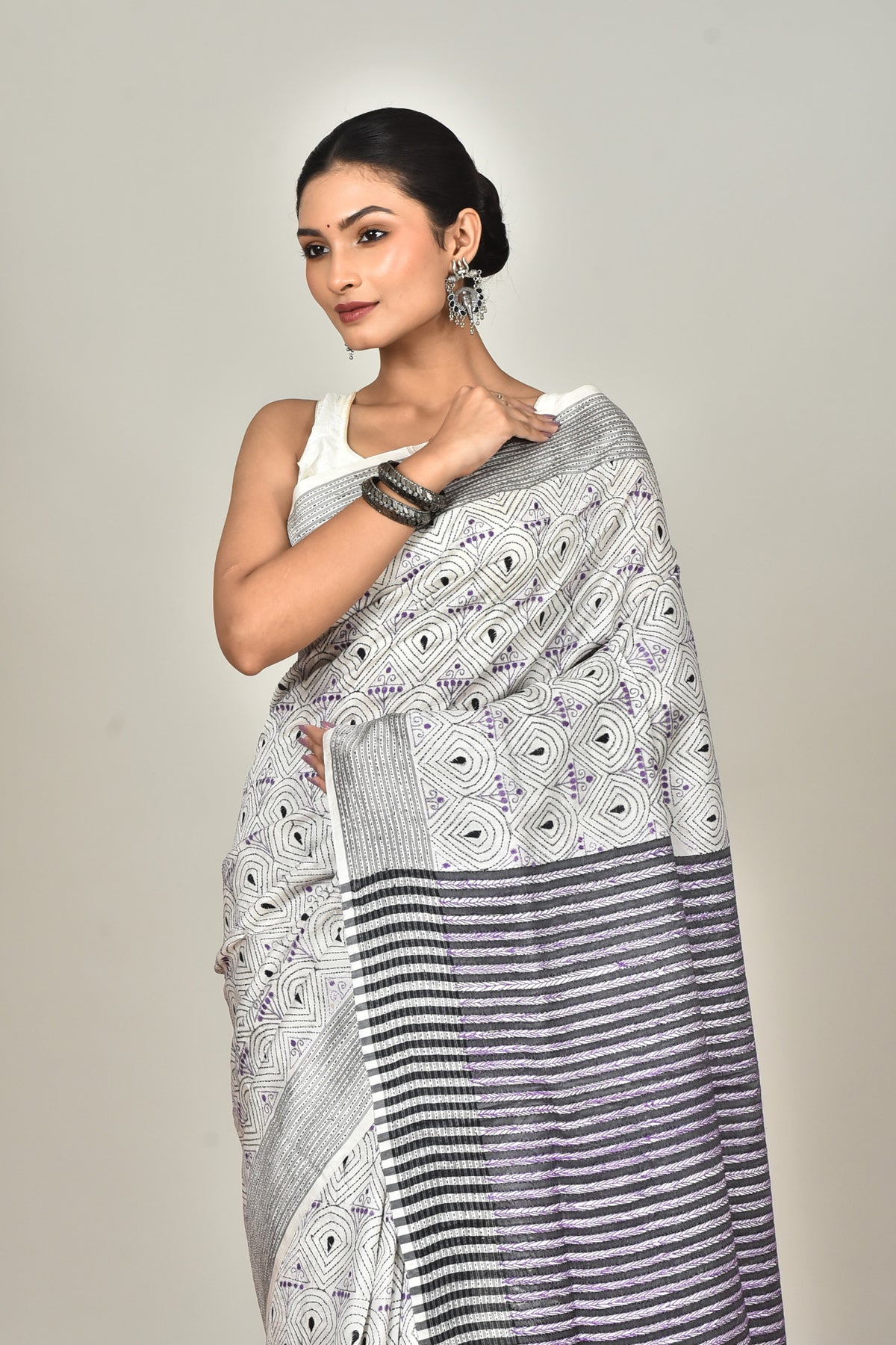 JALCHURI SILK KANTHA SAREE