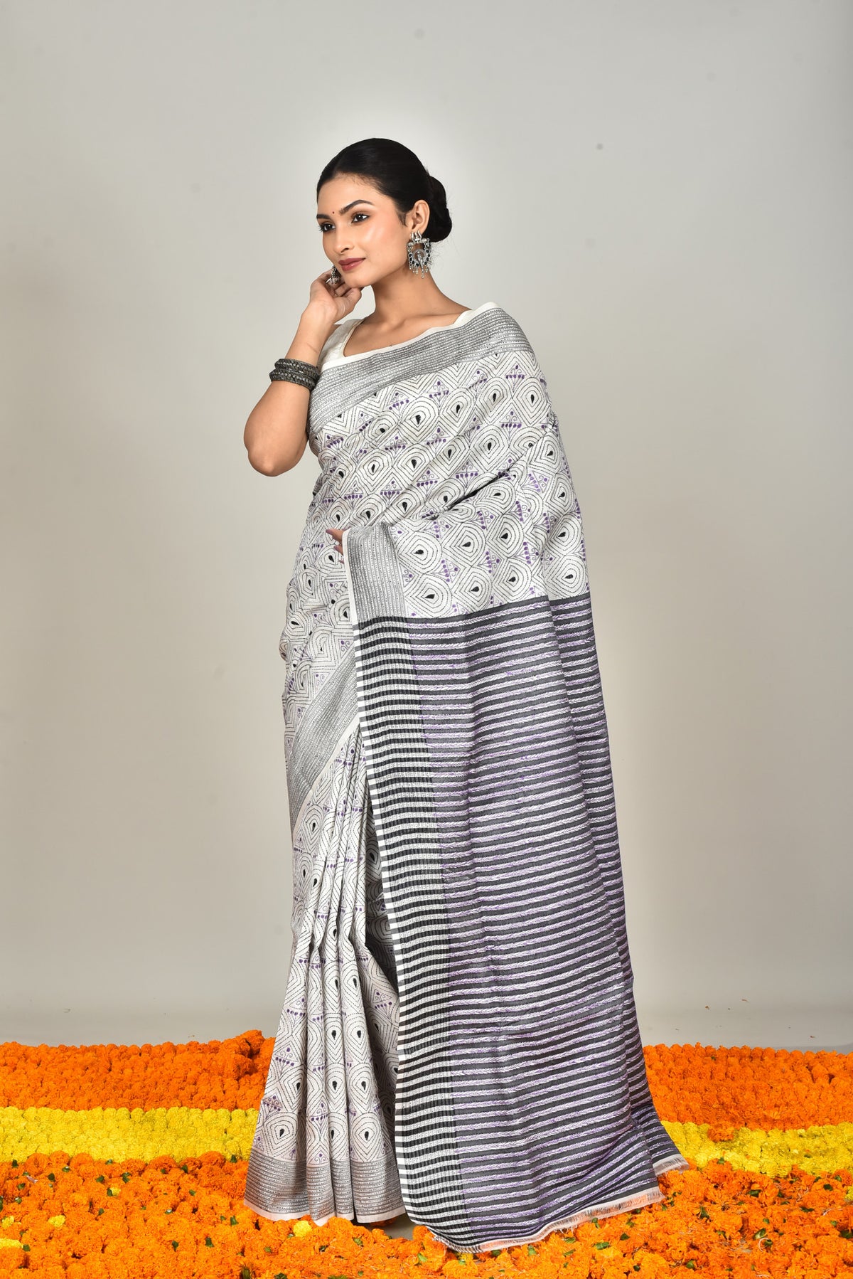 JALCHURI SILK KANTHA SAREE
