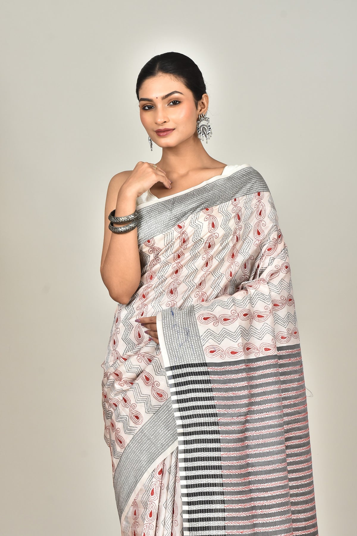 JALCHURI SILK KANTHA SAREE