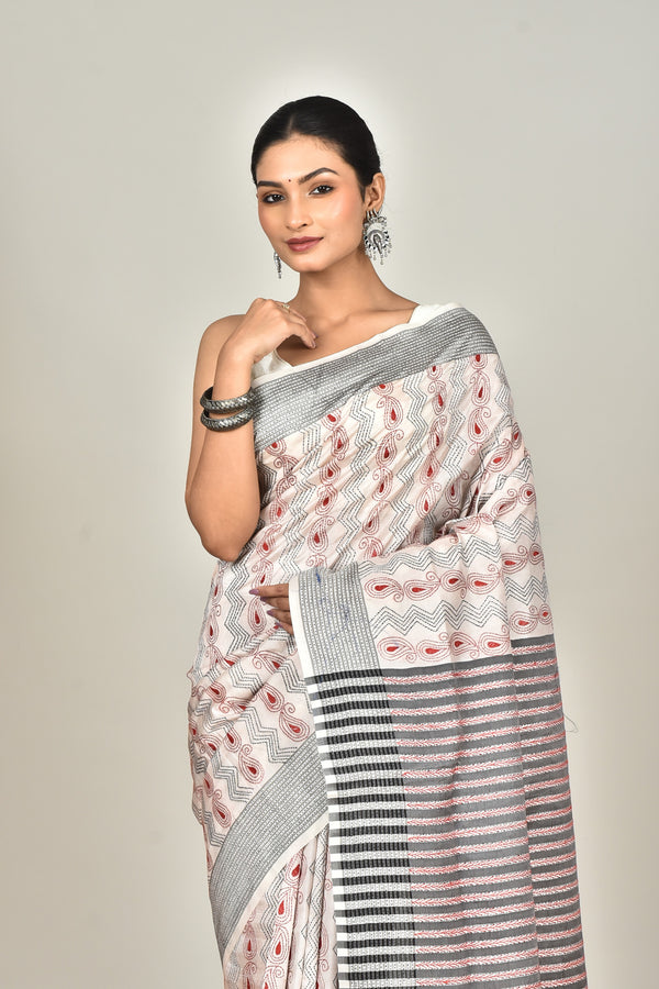 JALCHURI SILK KANTHA SAREE
