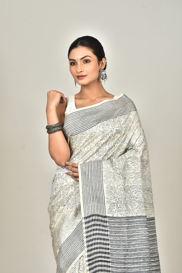 JALCHURI SILK KANTHA SAREE