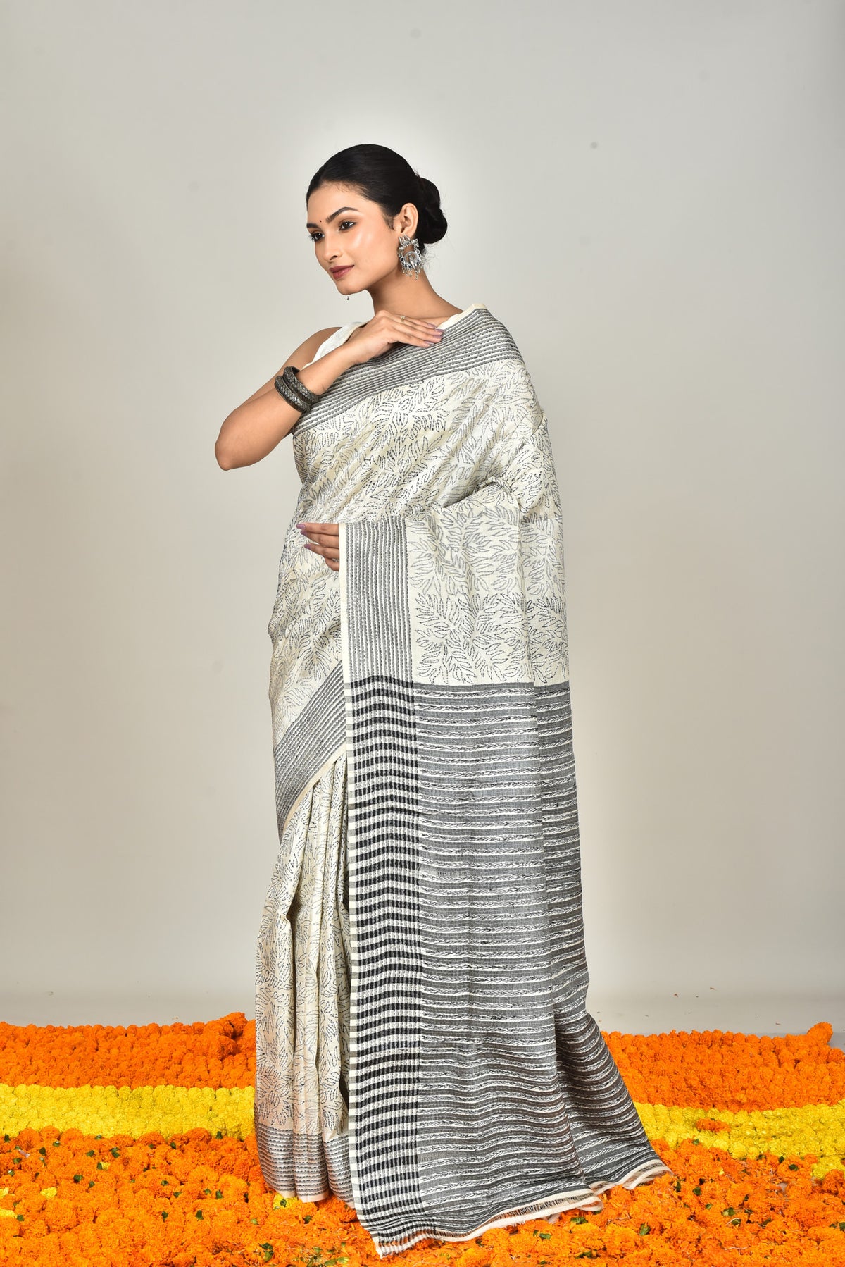 JALCHURI SILK KANTHA SAREE