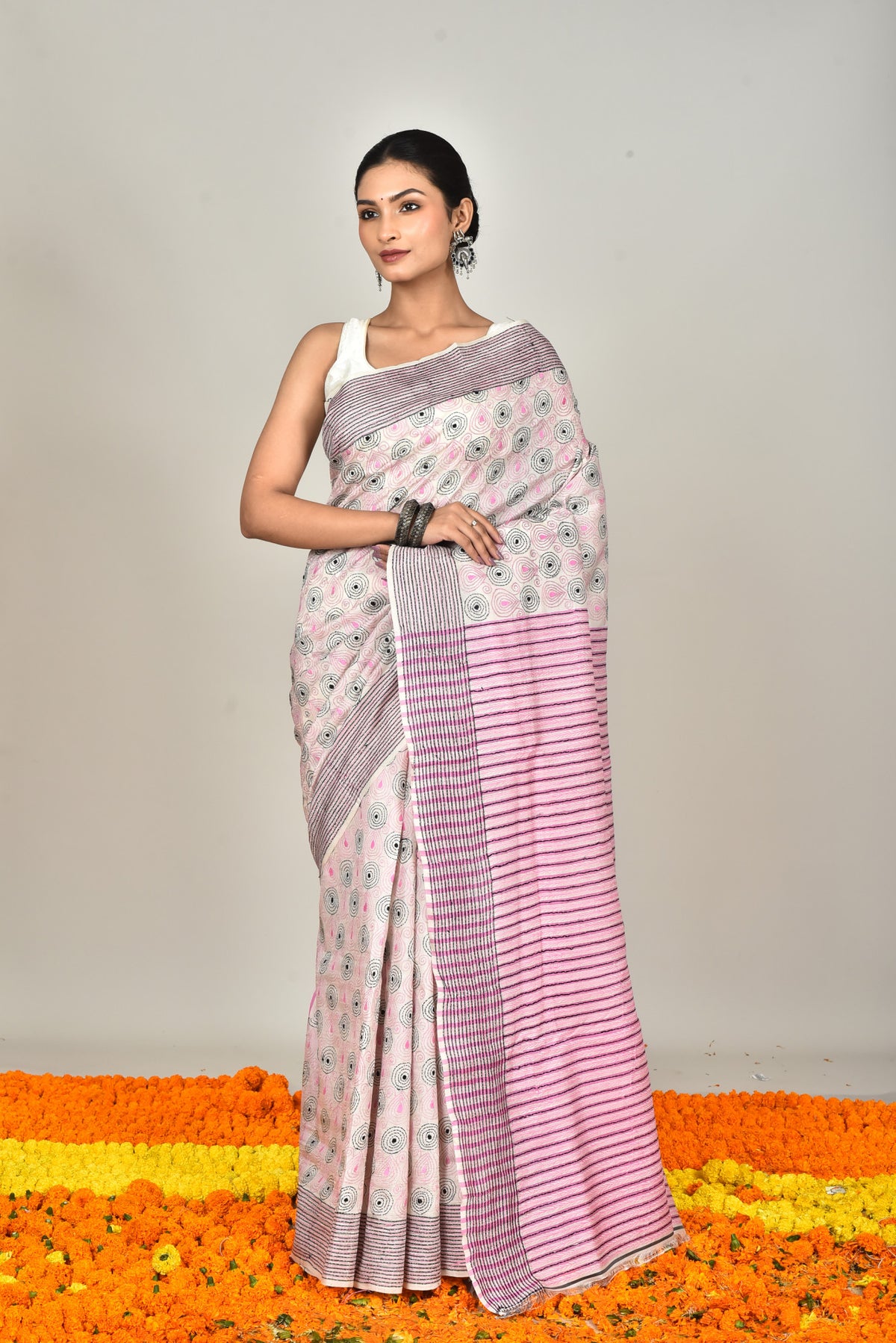JALCHURI VORAT SILK KANTHA SAREE