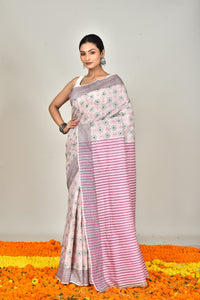 JALCHURI VORAT SILK KANTHA SAREE
