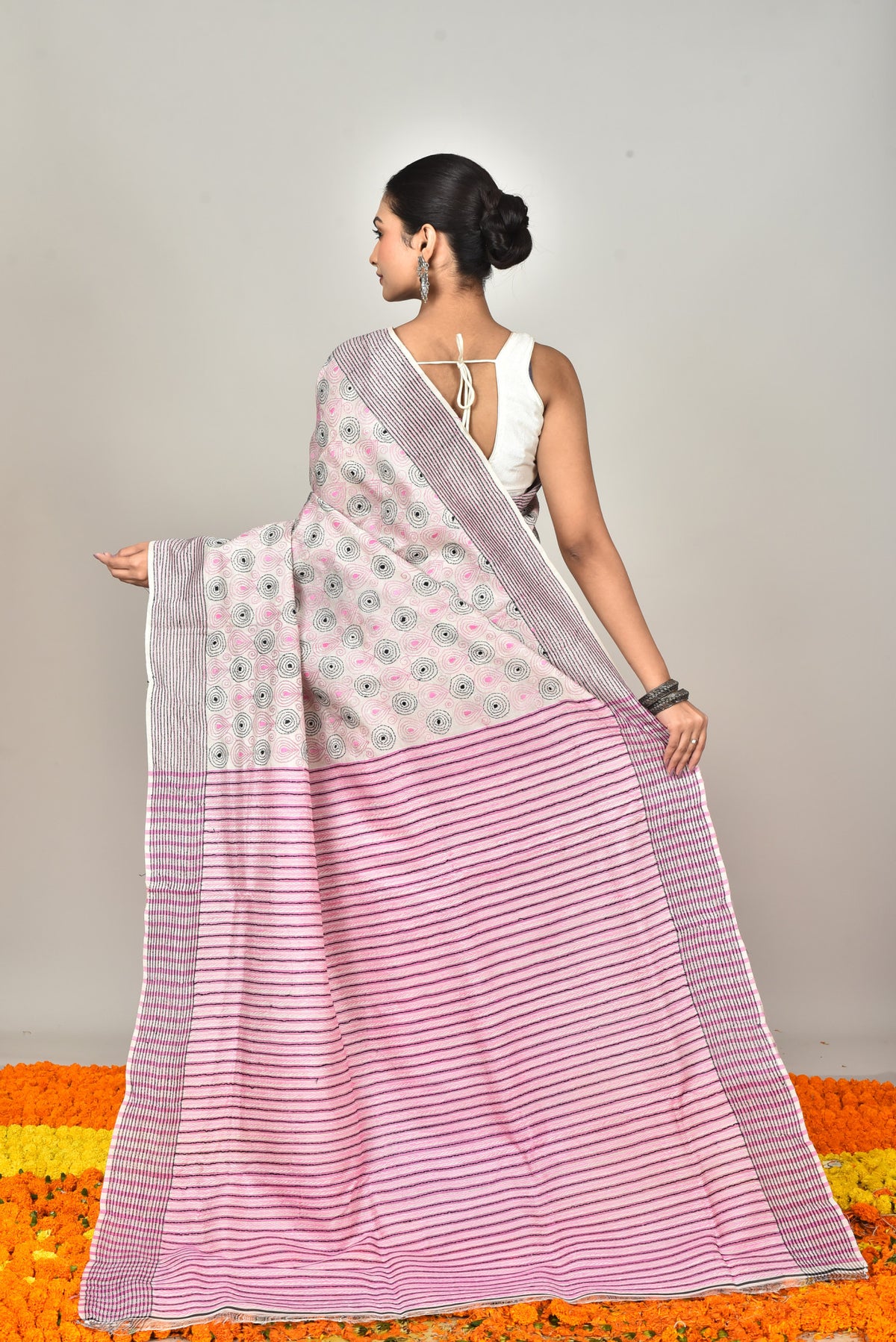 JALCHURI VORAT SILK KANTHA SAREE