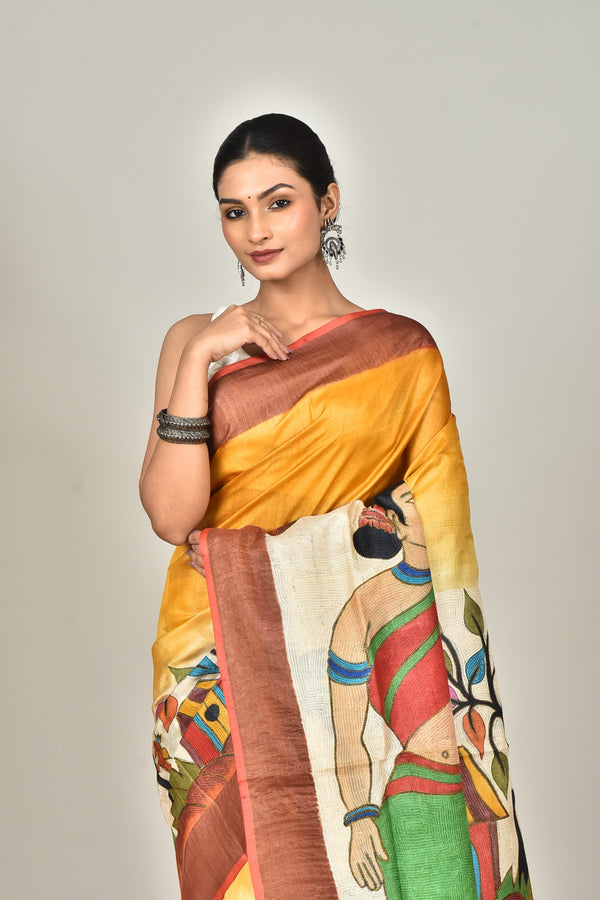 JARI TUSSAR DIY KANTHA SAREE