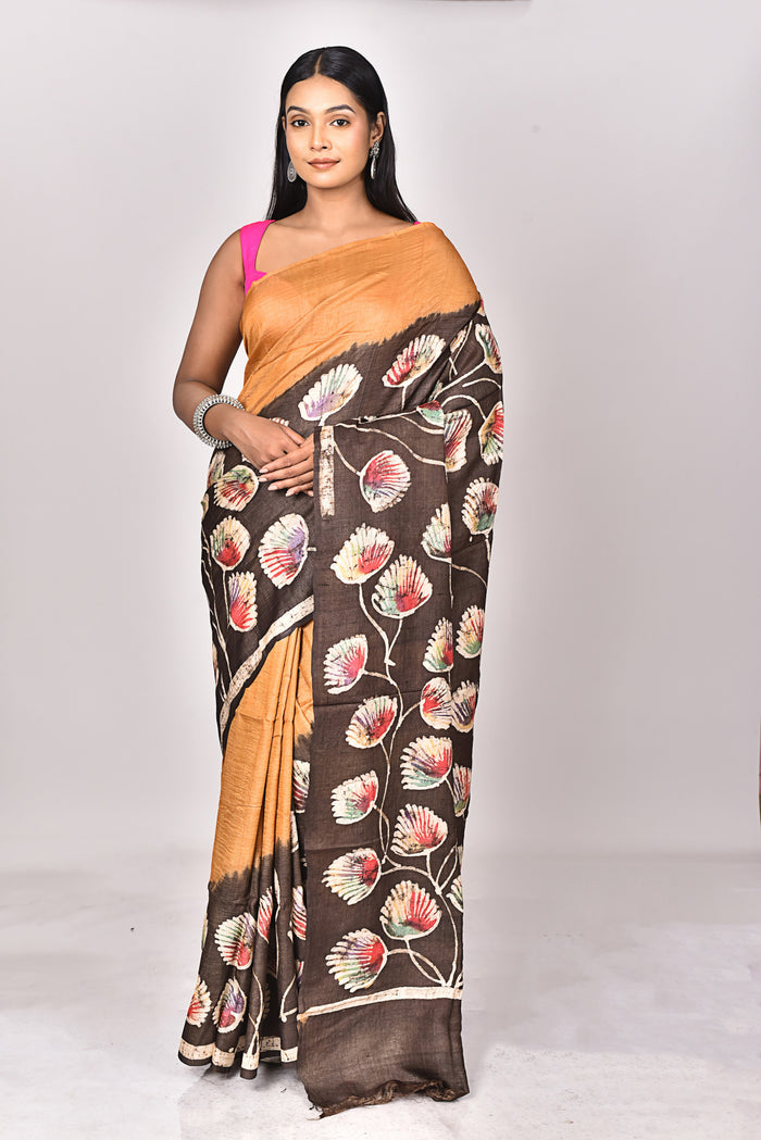 JARI TUSSAR HANDBATIK SAREE
