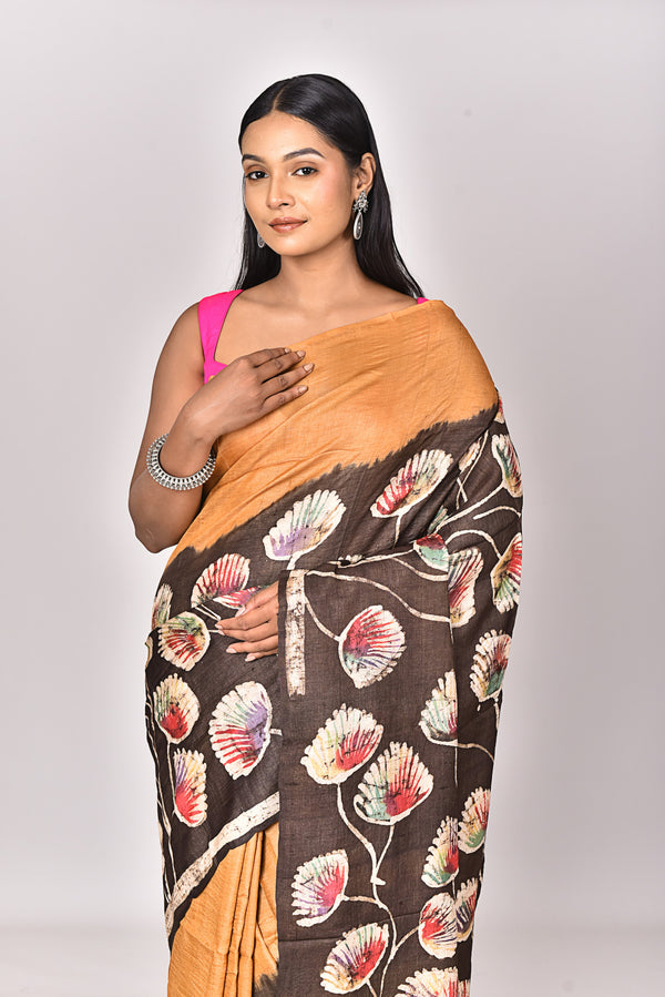 JARI TUSSAR HANDBATIK SAREE