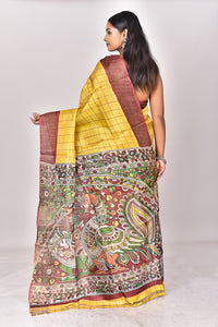 JARI TUSSAR KALAMKARI SAREE