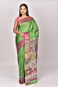 JARI TUSSAR KALAMKARI SAREE