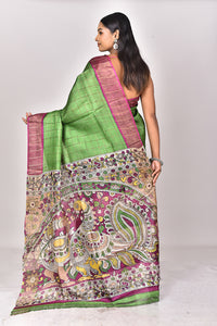 JARI TUSSAR KALAMKARI SAREE