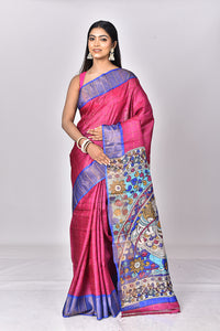 JARI TUSSAR KALAMKARI SAREE