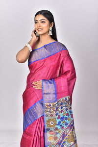 JARI TUSSAR KALAMKARI SAREE
